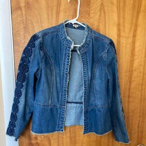 Denim Jacket with Embroidery